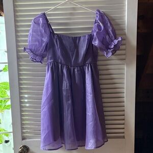 Elegant Purple Mini Dress